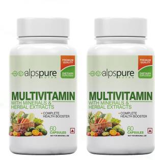 ALPSPURE Multivitamin Health Booster- With Herbal Extracts and Minerals (Pack of 2)