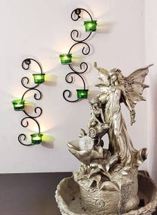 amishi blissful decor Cast Iron Tealight Holder Set