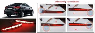 PECUNIA Car Reflector Led Brake Light Bumper(Rear/Back) Drl Back Tail Light Design Compatible with Hyundai Verna 2017-2018 with Moving Indicator Function- Set of 2 Pcs with Wiring Car Fancy Lights