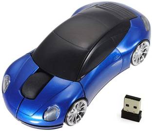 microware Wireless Mouse Cool 3D Sport Car Shape 2.4GHz Ergonomic Optical Mice with USB Receiver for PC Laptop Computer Kids Girls Small Hands Wireless Optical  Gaming Mouse  with Bluetooth