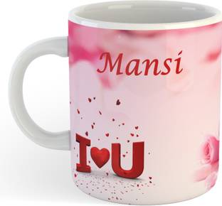 ADN21 All Day New Printed Premium I Love You Mansi Ceramic Coffee , Best Gift For Mansi etc. Ceramic Coffee Mug