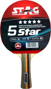 STAG 5 Star Red, Black Table Tennis Racquet
