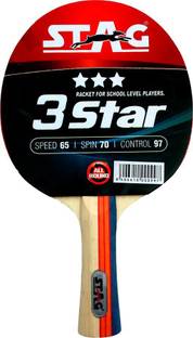 STAG 3 Star Red, Black Table Tennis Racquet