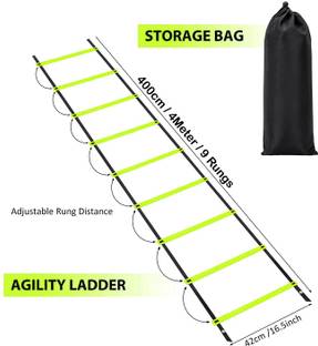 L'AVENIR SPORTS 4Meter / 9 Rungs Agility/Speed Ladder for Speed, Sports Training, Stamina Building Speed Ladder
