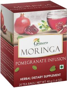 Grenera Moringa Pomegranate Herbal Tea Bags Box
