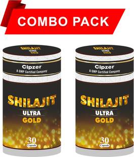 CIPZER Shilajit Ultra Gold Capsules | Ayurvedic Capsules That Provides Strength And Benefits Stamina For Men