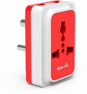 Fybros 8097 Sliq Multi Plug Universal Travel Adapter 3 Pin Plug Socket With Indicator Three Pin Plug