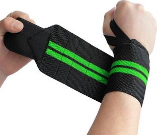 GymWar Wrist Support with Adjustable Straps and Thumb Loops for Home and Gym Workout Hand Grip/Fitness Grip