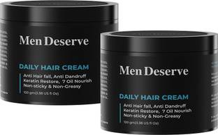 Men Deserve Pack of 2 Daily Hair Cream (7 Oil Nourish) Hair Cream