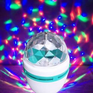 Lucknow Crafts Best Quality Multi Colour LED Light Crystal Rotating Bulb Magic Disco LED Light,LED Rotating Bulb Light Night Lamp for Party/Home Decoration Single Disco Ball Smart Bulb