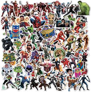 CLICKEDIN 10 cm 50 Pieces Vinyl Stickers for Laptop Bike Car and Cycle Self Adhesive Sticker