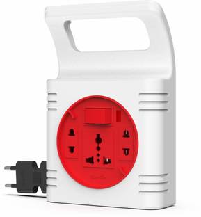 Fybros Square 2 Pin Extension Box 5 Meter Power Cable with Indicator 3  Socket Extension Boards