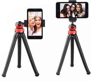 IMMUTABLE 76 _BEST Gorillapod Tripod with Aluminum Ball Head, up to 2 kgs Load Capacity, Flexible Legs and Smart Phone Holder, Red,Black Tripod