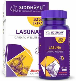 Siddhayu Lasuna Tablet | Cardiac Wellness | 60 + 20 Tablets