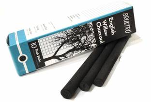 BRuSTRO Natural Charcoal, Willow and Vine Charcoal Thick Stick