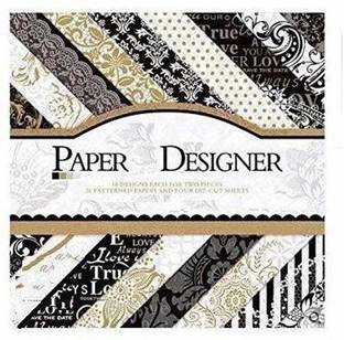 Qatalitic Pattern Design Printed Papers for Art & Craft (VS8016), Size: 8 X 8 Inch for DIY Greeting Cardmaking & Project Book Making (40 Patterned Sheets) Paper Designer Paper Pack Theme,  Scrapbook Kit