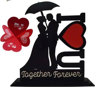 iMPACTGift Together Forever Best couple Gift set for Valentines Day, anniversary Decorative Showpiece  -  17.78 cm