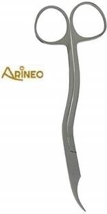 ARINEO Stainless Steel Stitch Cutting Scissors Curved And Angled Dissecting Scissors