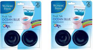 wonder fresh Flushmatic Tab, Flush Tab, Toilet Cleaner Block (Pack of 2 * 100 G) Ocean Block Toilet Cleaner