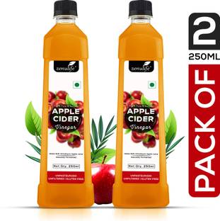 zenulife Apple Cider Vinegar - Raw, Unfiltered with Mother Vinegar 250ml Pack of 2 Vinegar