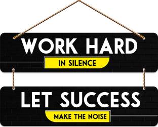 Artvibes Work Hard Motivational Quote Wall Hanging Decorative Item for Home (WH_5406NN)