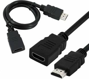 IKIS HDMI Cable 0.5 m Short Length HDMI Male to Female Extension Cable - (Specially Designed for Wall mountable tv) Black-50cm