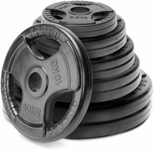 yash fitness 50 kg 25kg X 2 Professional Regular Metal Integrated Olympic Rubber Weight Plates Home Gym Combo