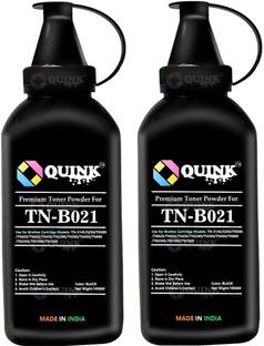 QUINK B021 for TN-B021 Toner Powder Refill for Brother DCP-B7530DN / DCP - B7500D Black - Twin Pack Ink Toner Powder