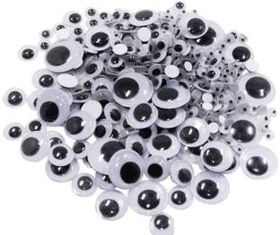 imtion ( 100 Pcs Googly Moving Eyes ) Google Eye ( Mix Size googli Eye ) Googly Eye Craft Decoration Work