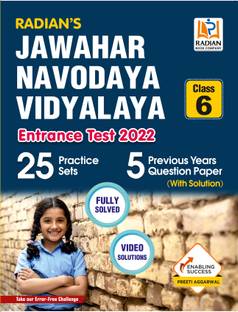 5 Solved Paper & 25 Practice Sets Jawahar Navodaya Vidyalaya Class 6 for Entrance Exam 2022 (English Medium)