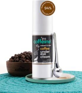 mCaffeine Coffee Under Eye Cream for Women & Men with Free Eye Roller for Dark Circles