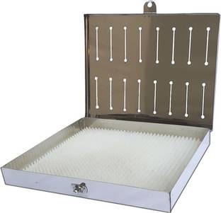 Bismi Enterprises Stainless Steel Sterilization Instruments Tray with Silicon Mat Reusable Medical Tray Reusable Medical Tray