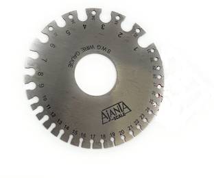fozti Ajanta Precision Wire Gauge Round with SWG 1-36 & mm Measuring for Wire/Plate Manufacturer, Fabricators, Traders and Jewellers for Showroom, Workshop, Goldsmith, Jewellery Making, Hobby Craft DIY Multi Vise Tool