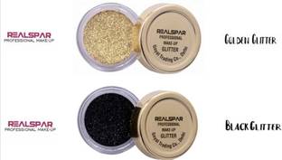 REALSPAR GOLDEN AND BLACK GLITTER PACK OF 2