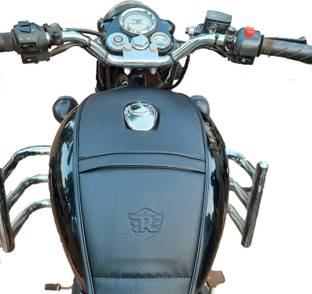 TRENDZ REXINE WORK ROYAL ENFIELD TANK STRAP black FOR classic350/500 electra standard Strap Royal Enfield Classic 350, Classic 500, Electra Twin Spark, Electra Bike Tank Cover