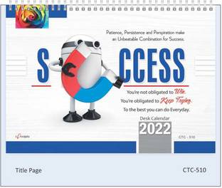 god & god's Success Table calendar Size 7.5 x 8.25 inch 2022 Table Calendar