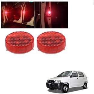 AuTO ADDiCT Car Waterproof 5 LED Wireless Car Door Warning Open Lights Indicator Decor Interior Flash Magnetic car led Lights for Anti Rear-End(RED) Free Batteries (2 Pair 4 pcs) For Maruti Suzuki Alto Car Fancy Lights
