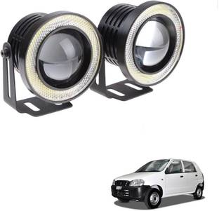 ऑटो अडिक्ट Car Fog Angel Lights 3.5" High Power Led Projector Fog Light Cob with White Angel Eye Ring 15W,Set of 2 For Maruti Suzuki Alto कार फैंसी लाइट्स