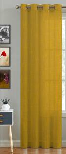 HOMEMONDE 274 cm (9 ft) Cotton Transparent Long Door Curtain Single Curtain