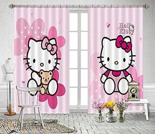 AAI 214 cm (7 ft) Door Polyester Room Darkening Curtain (Pack Of 2)