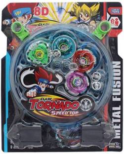 Authfort 4pcs Stadium Tornado Speed Mounting Super Battle Top Metal Fusion