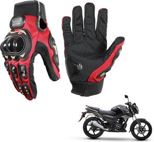 KOZDIKO Pro Biker Gloves Red For Raider 125 Riding Gloves