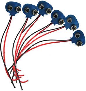 imtion 6 Pcs Connector Snap 9V Battery Clip Connector - Set of 6Pieces