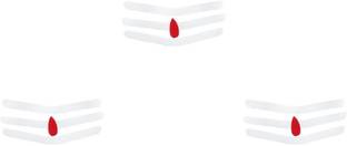 Comet Busters Traditional White Red Bindis (BV1279) Forehead White Bindis