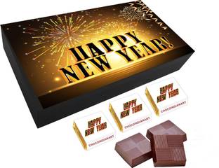 CHOCOINDIANART Friendly Nice Happy New Year, 06pcs Delicious Chocolate Gift, Truffles