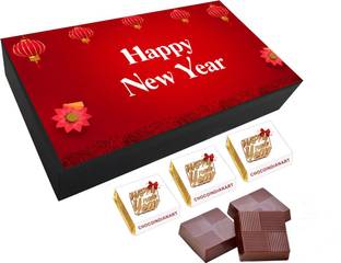 CHOCOINDIANART Pleasing Happy New Year, 06pcs Delicious Chocolate Gift, Truffles
