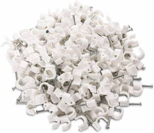 Lucknow Crafts 5mm cable clip 5 mm plastic and metal wire fastener