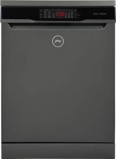 Godrej DWF EON VES 12B UTI GPGR Free Standing 8 Place Settings Intensive Kadhai Cleaning, No Pre-rinse Required Dishwasher With Anti-Germ Crystal Light powered by UV Technology, Extra Hygiene Function, Perfect for Indian Kitchen, A+++ Energy rating Dishwasher