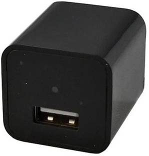 V.T.I VTI104 HD 1080P Mini Pinhole Charging Hidden Audio/Video Camera Power Adapter with Motion Detection and Loop Recording Security Camera