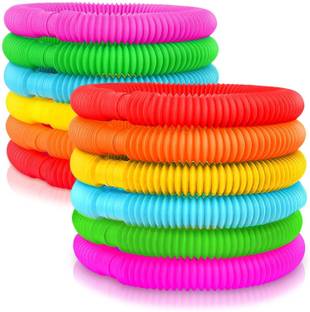 DIKUJI ENTERPRISE pop Tube 12 Pieces , pop Tube Fidget Toy pop it Tube, pop Ring, pop Pipe, pop it Pipe, pop it Tube, pop it Fidget Toy Tube